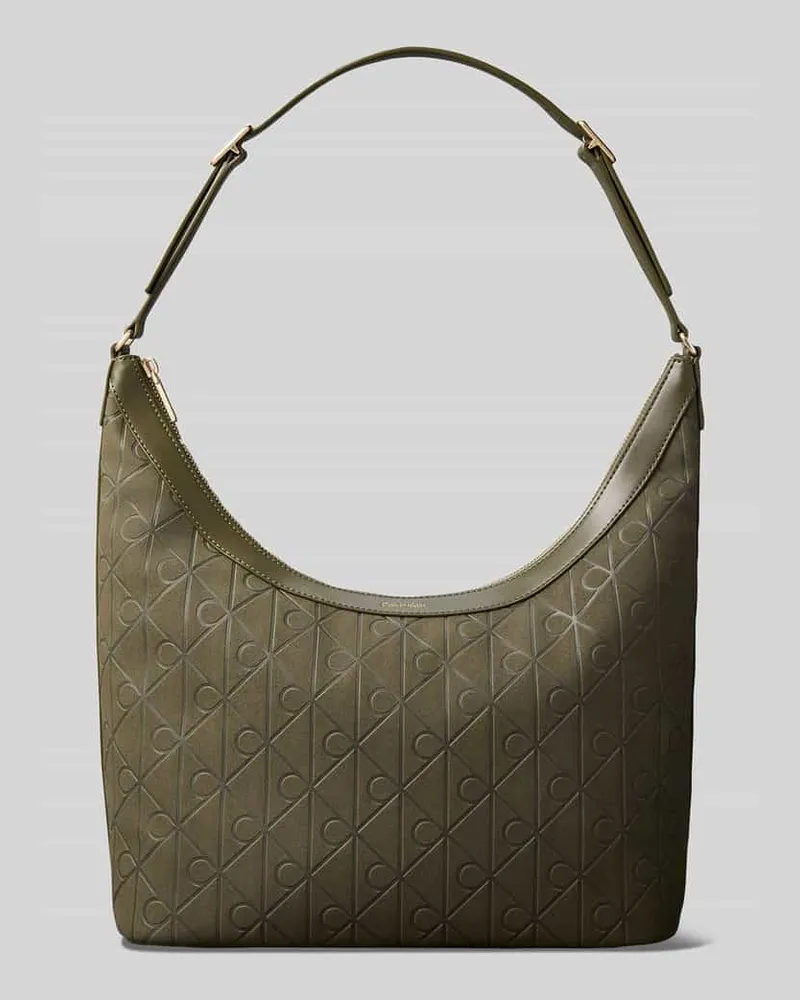 Calvin Klein Henkeltasche mit Logo-Prägung Oliv