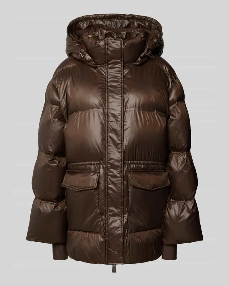 Neo Noir Pufferjacke mit Kapuze Modell 'Clotilde Mittelbraun