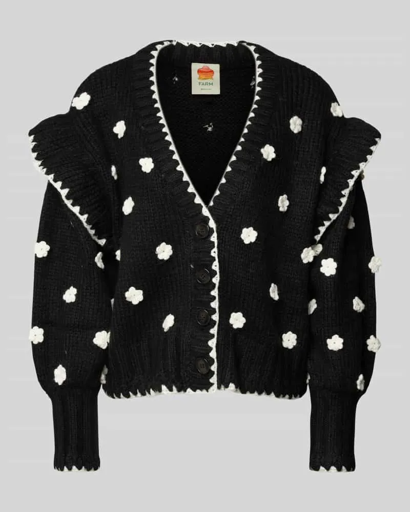 FARM Rio Strickjacke mit Knopfleiste Black
