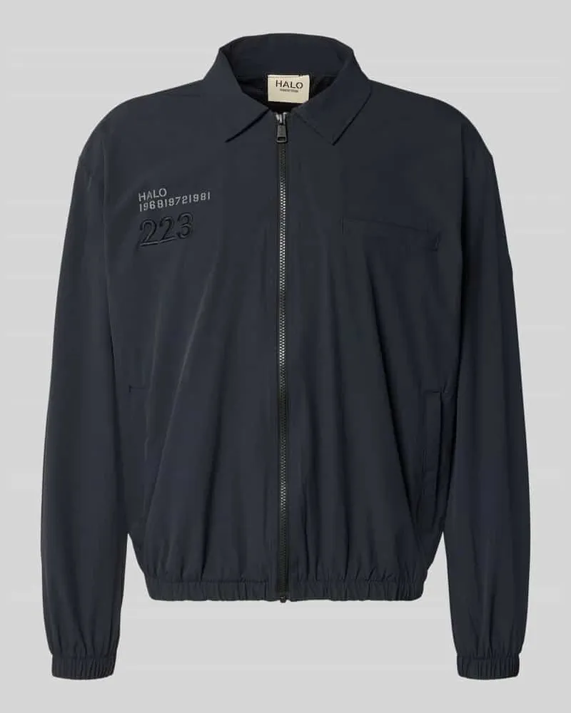HALO Regular Fit Hemdjacke mit Logo Modell ' MOVE Black