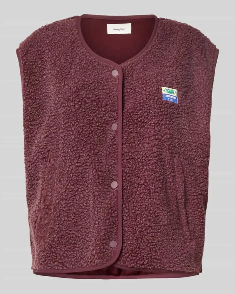American Vintage Relaxed Fit Weste mit Logo-Patch Modell 'Hoktown Bordeaux