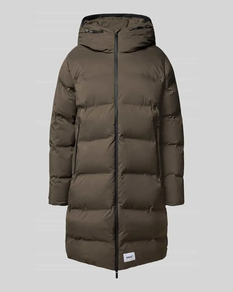 khujo Steppmantel mit Label-Patch Modell 'Caius Oliv