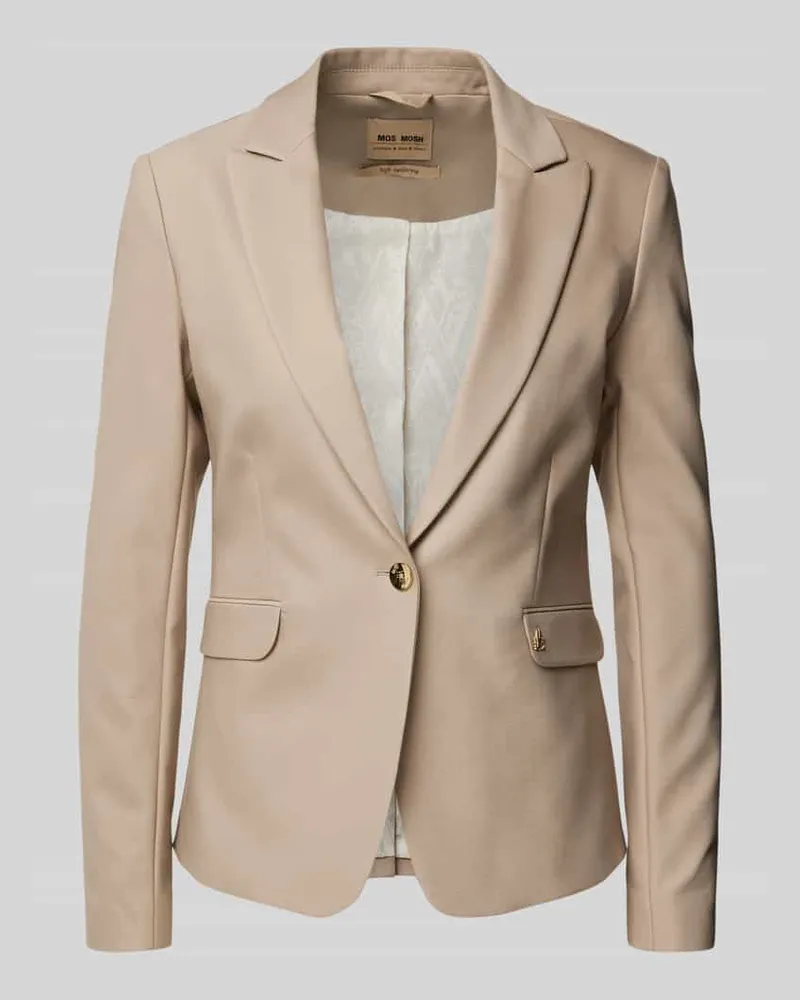 Mos Mosh Blazer mit Label-Applikation Modell 'Blake Taupe