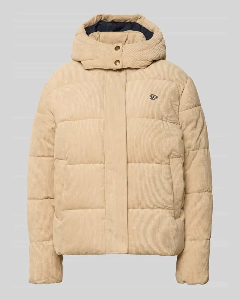 Superdry. Steppjacke aus Cord mit Zweiwege-Reißverschluss Beige