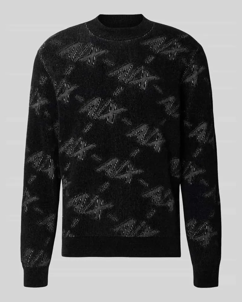 Armani Exchange Regular Fit Pullover mit Viskose-Anteil Metallic