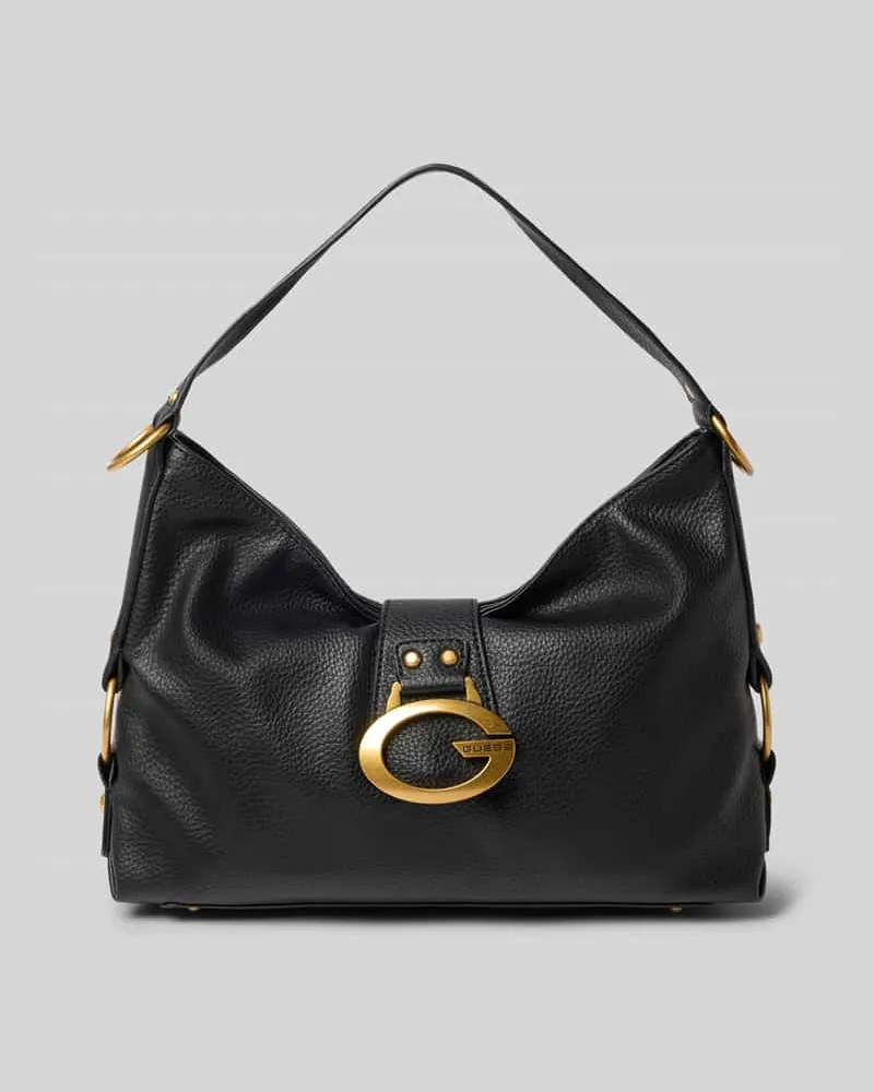 Guess Handtasche mit Label-Applikation Modell 'CAMDEN Black