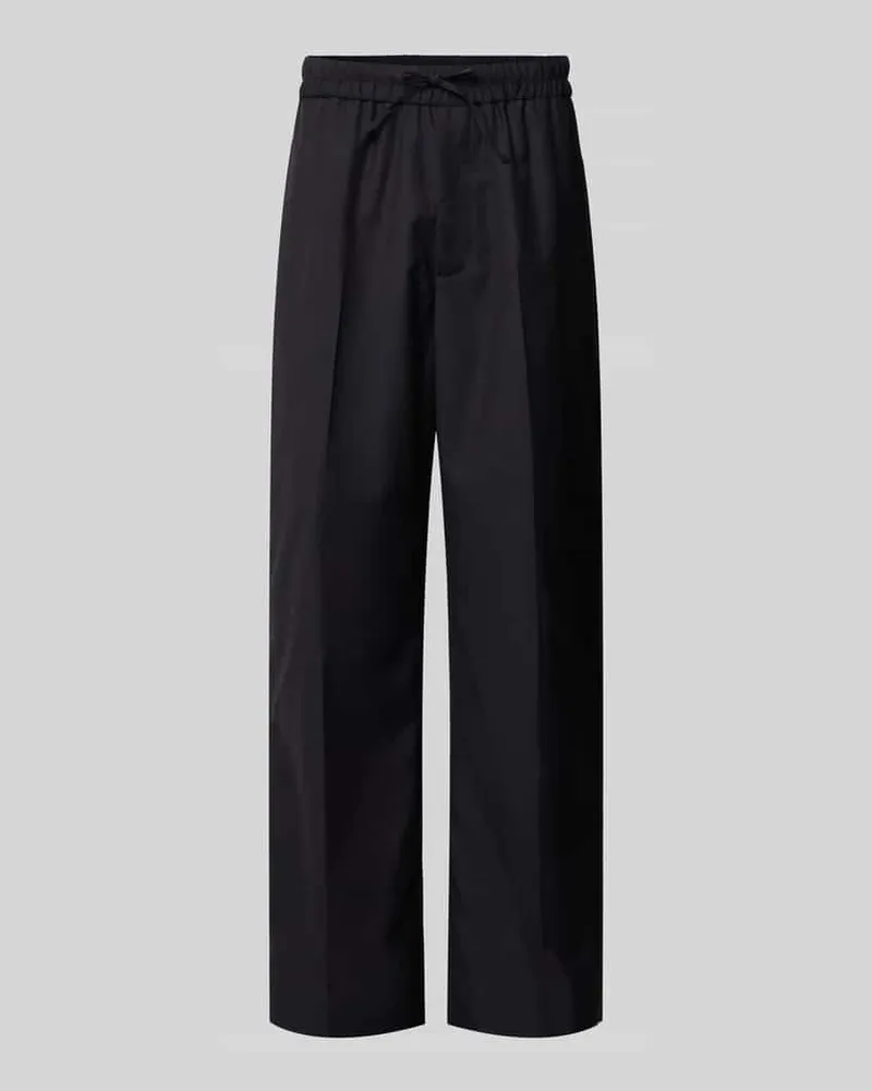 Officine Generale Stoffhose aus Woll-Mix Dunkelblau