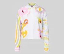 Hemdbluse aus Seiden-Mix