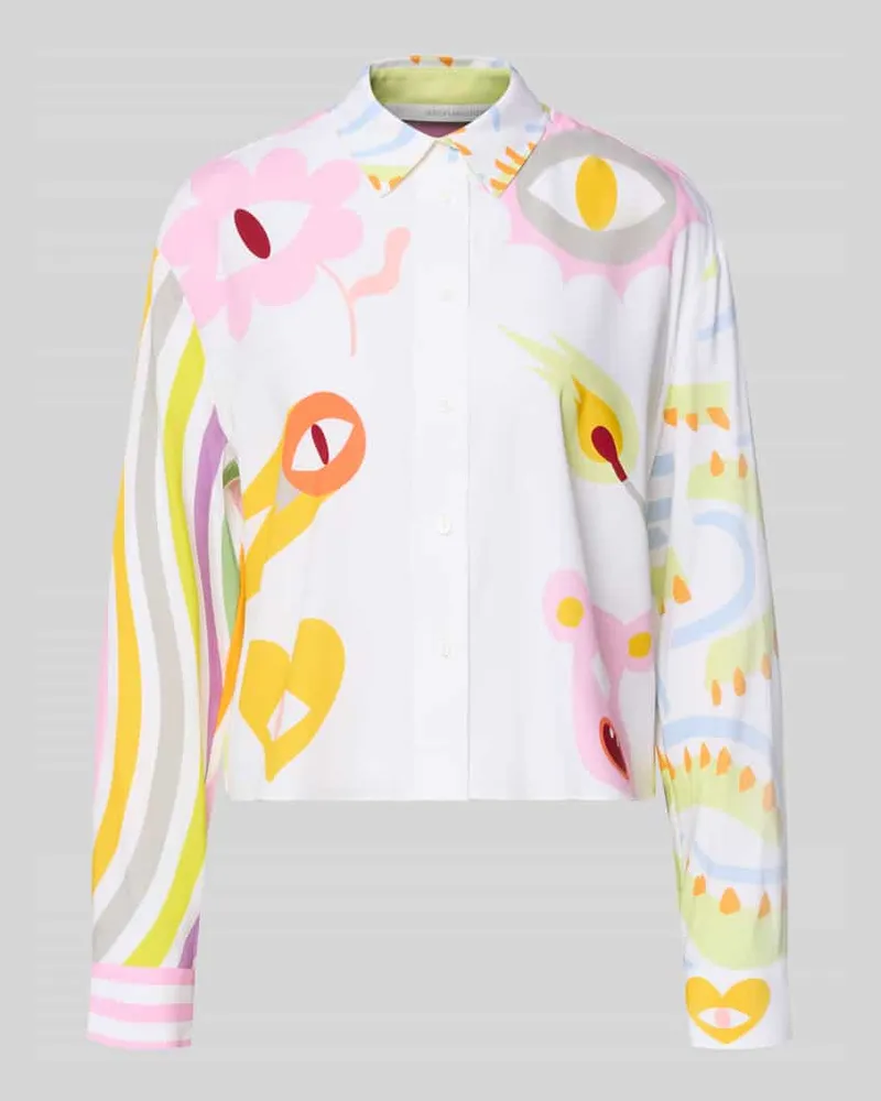 Herzen's Angelegenheit Hemdbluse aus Seiden-Mix Ecru