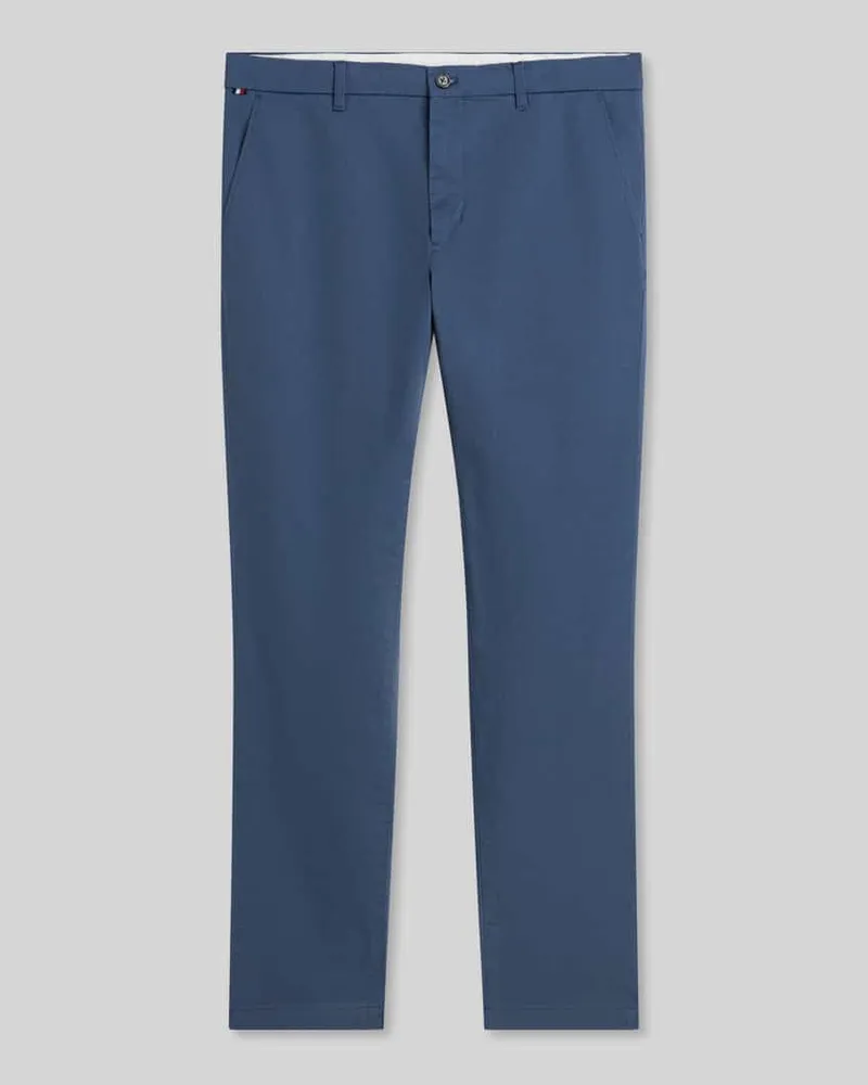 Tommy Hilfiger Slim Fit Chino aus Baumwoll-Mix Modell 'BLEECKER Rauchblau