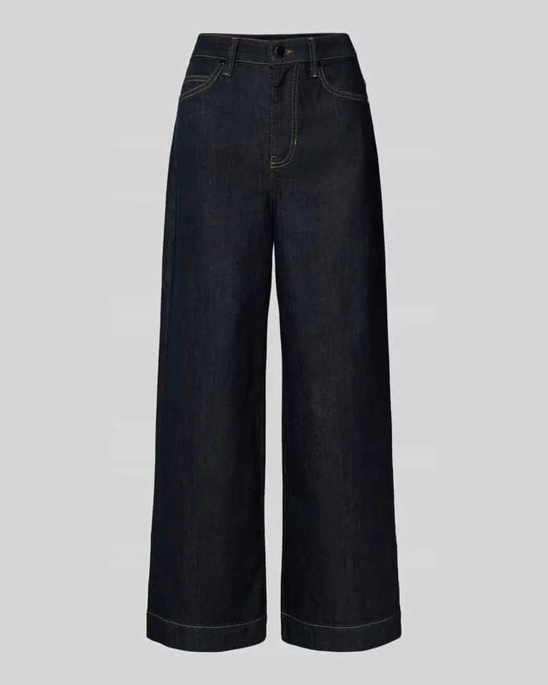 S.Oliver High Waist Jeans aus Baumwoll-Mix Dunkelblau