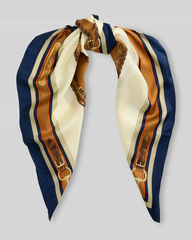 Ralph Lauren Tuch aus Seide mit Logo-Schriftzug Camel