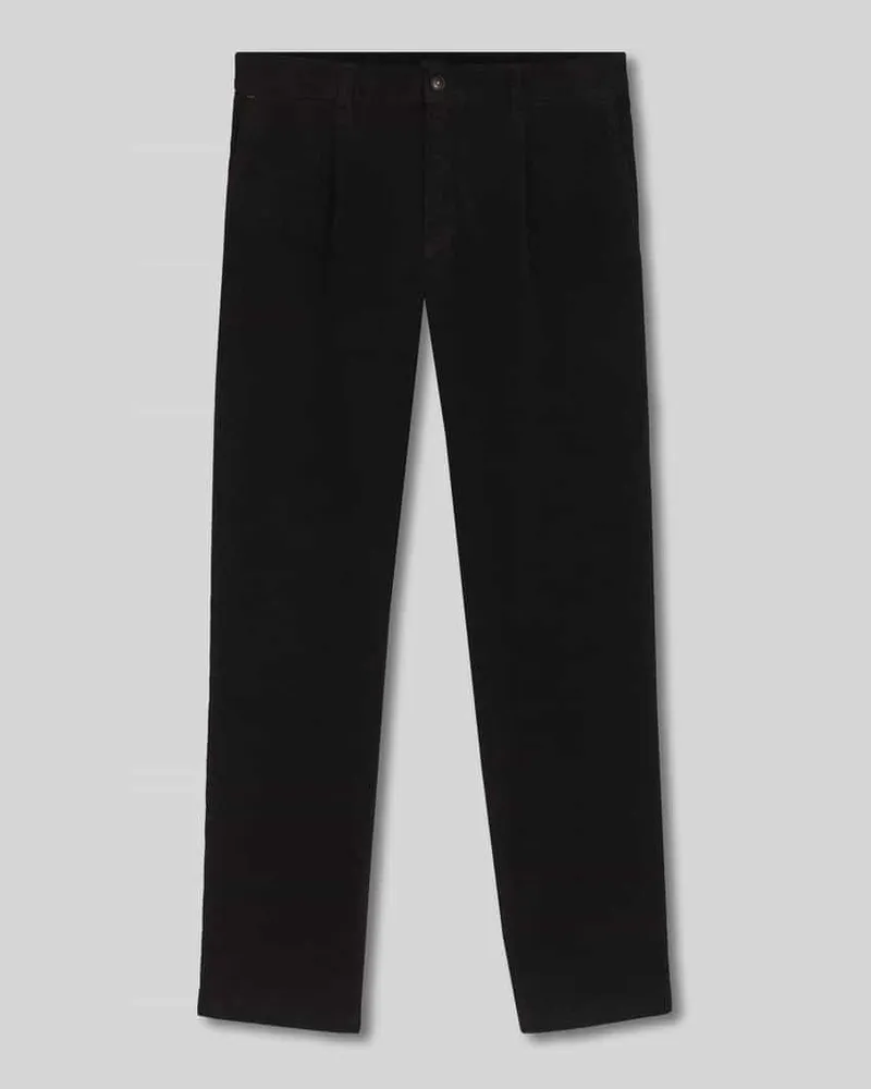 HUGO BOSS Tapered Cordhose aus Baumwoll-Mix Modell Black