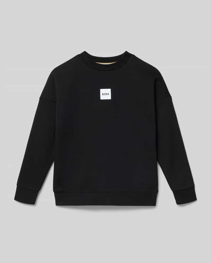 HUGO BOSS Regular Fit Sweatshirt aus Baumwoll-Mix Black