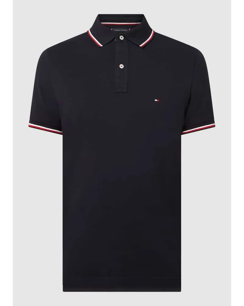 Tommy Hilfiger Slim Fit Poloshirt mit Kontraststreifen Marine