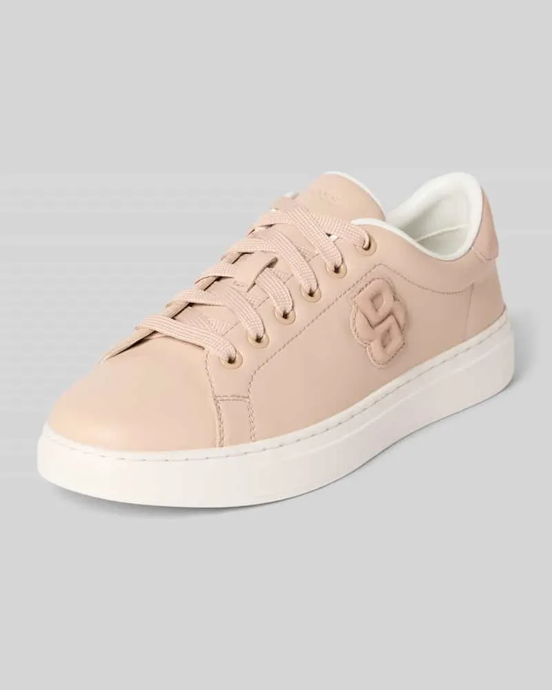 HUGO BOSS Low Top Sneaker aus poliertem Leder Modell 'KIRAN TENN Rose