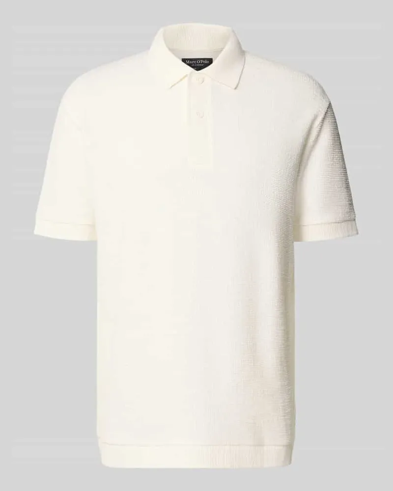 Marc O'Polo Relaxed Fit Poloshirt aus Baumwoll-Mix Offwhite