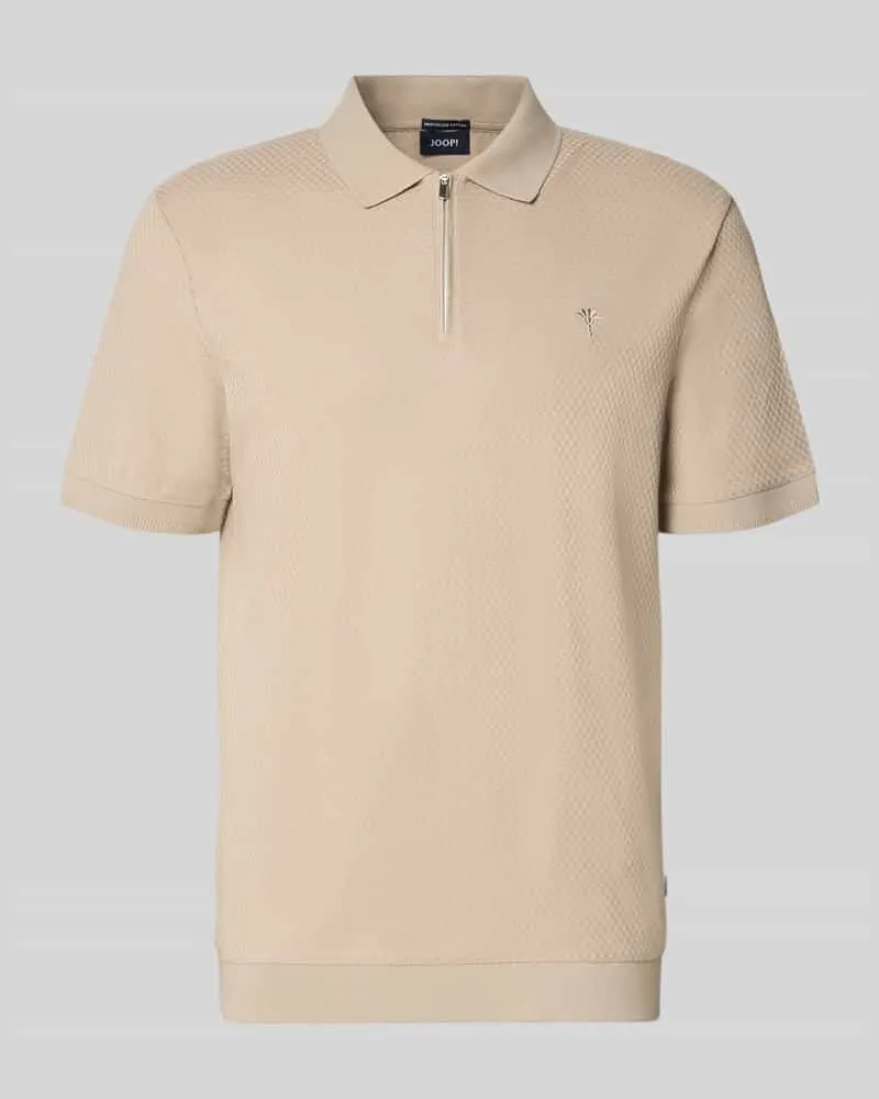 JOOP! Regular Fit Poloshirt mit Strukturmuster Modell 'Tibaris Beige