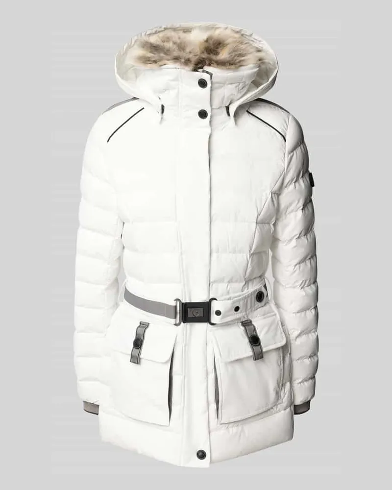 Wellensteyn Steppjacke mit Kunstfellkragen Modell 'Abendstern Offwhite