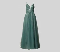 Abendkleid mit tiefem V-Ausschnitt