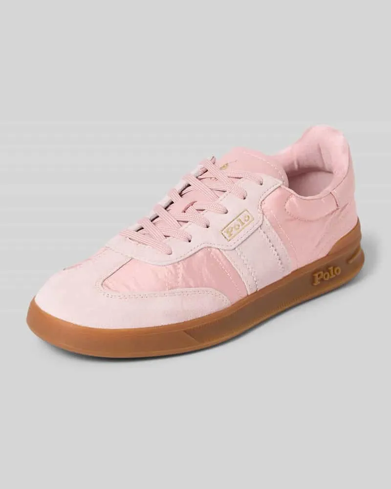 Ralph Lauren Low Top Sneaker aus echtem Leder Modell 'AERA Rosa