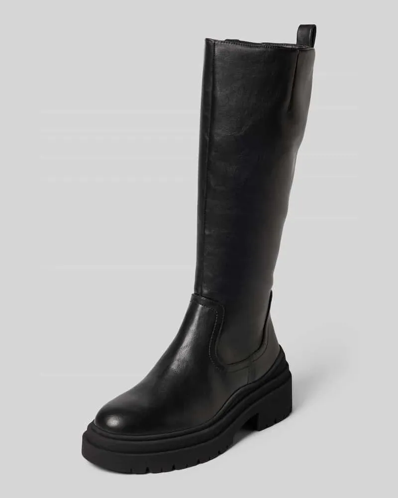 Tamaris Stiefel in Lederoptik Black