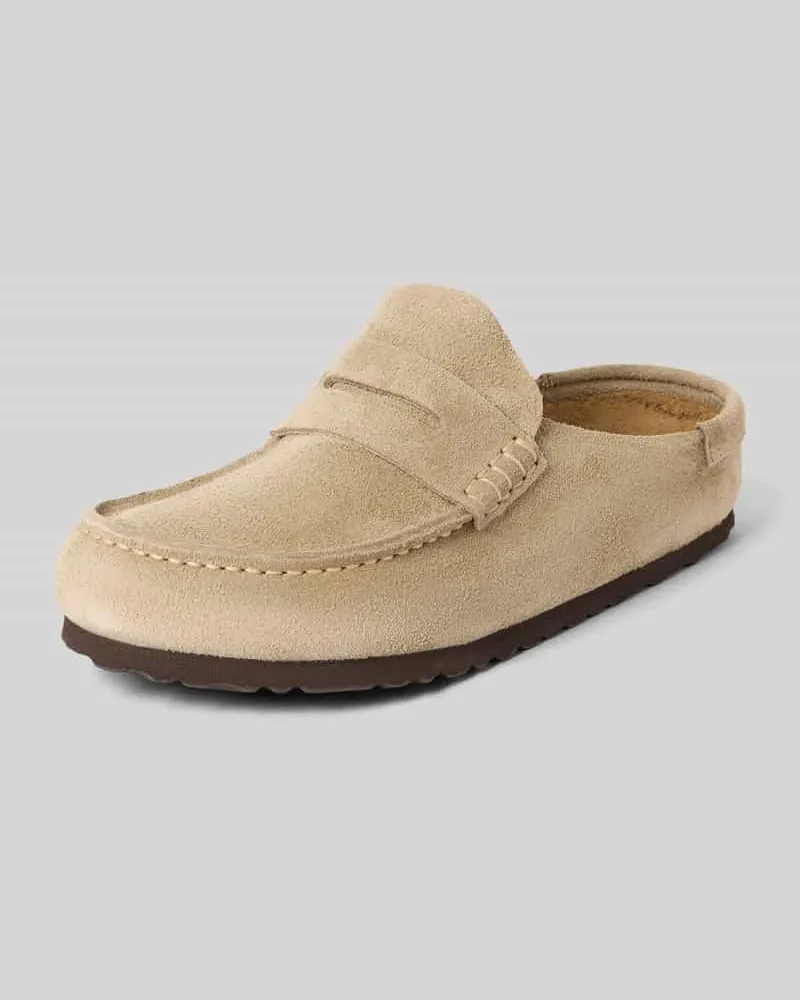 Birkenstock Loafer aus echtem Leder Modell 'Naples Taupe