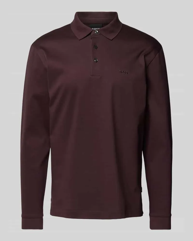 HUGO BOSS Poloshirt mit Label-Stitching Modell 'PADO Bordeaux