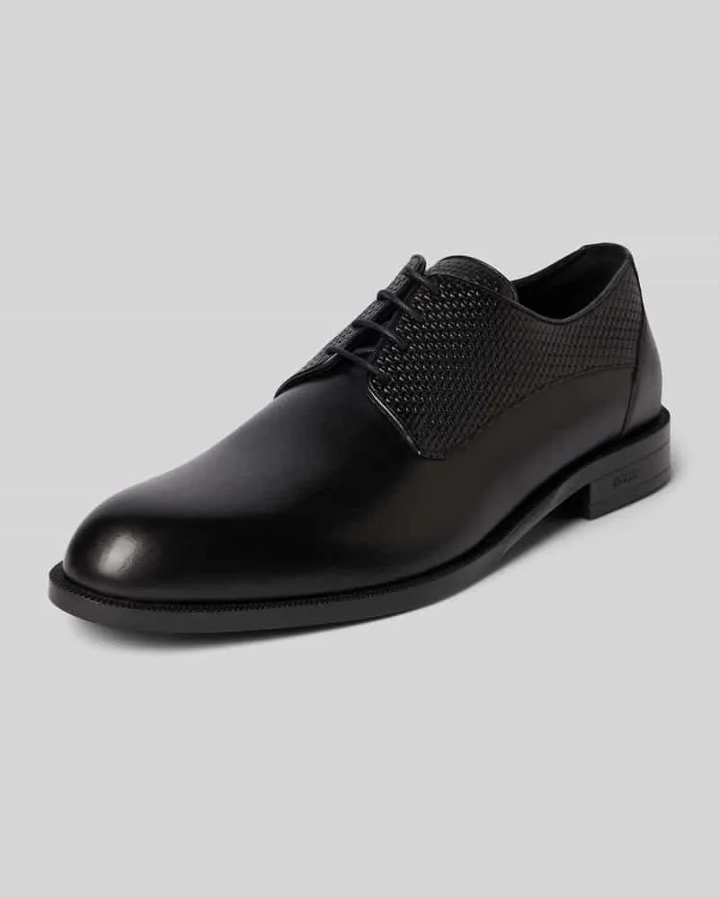 HUGO BOSS Schnürschuhe aus reinem Leder Modell 'TAYIL Black