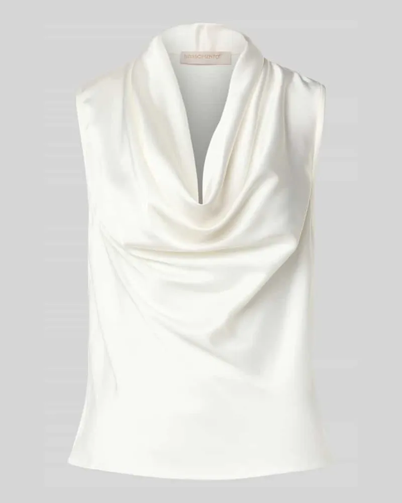Rinascimento Regular Fit Bluse mit Wasserfallausschnitt Offwhite