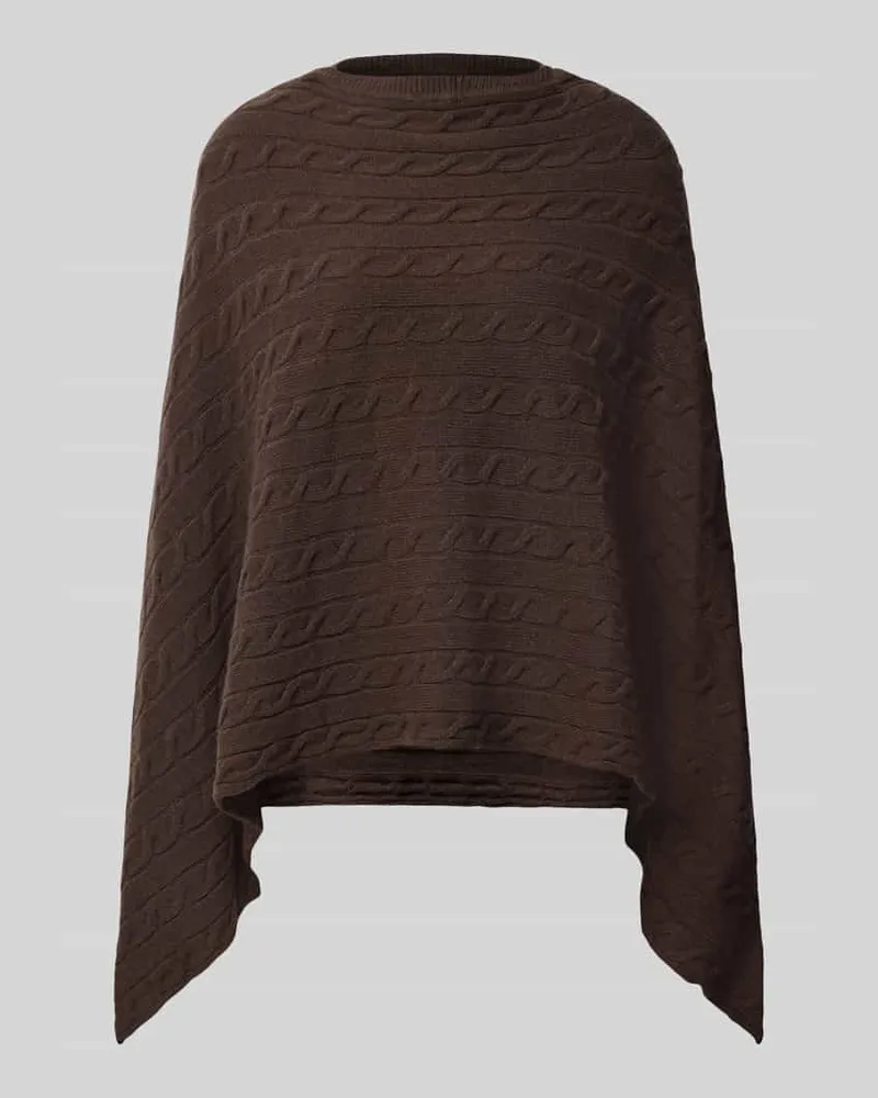 Gant Poncho aus reiner Lammswolle Dunkelbraun