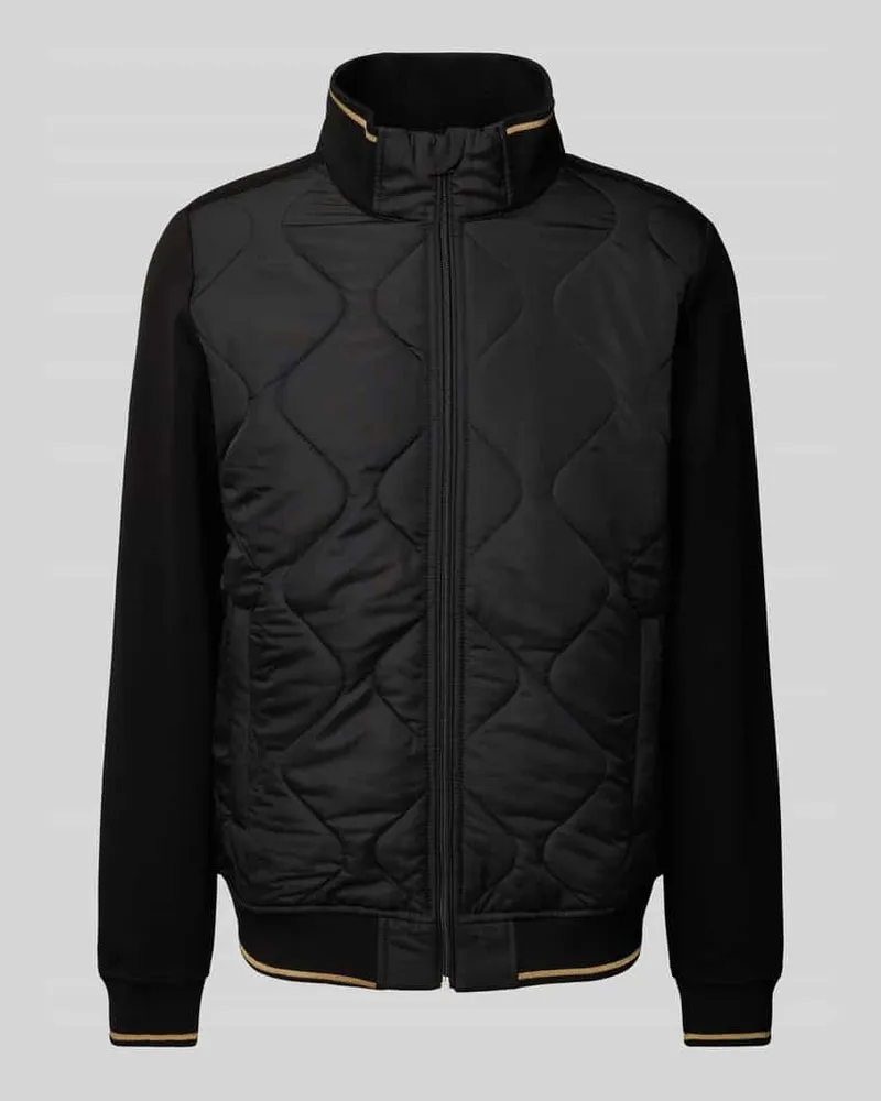 Christian Berg Sweatjacke mit Stehkragen Black