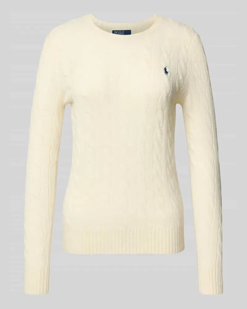 Ralph Lauren Strickpullover aus Wolle-Kaschmir-Mix Modell 'JULIANNA Offwhite
