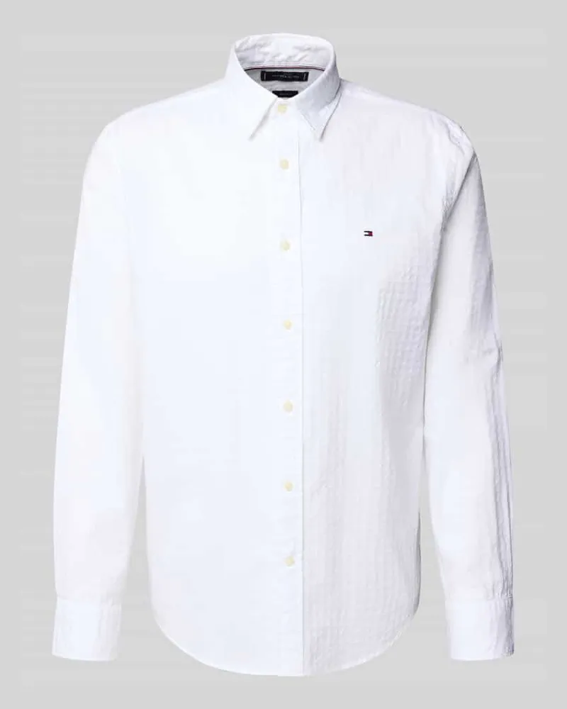 Tommy Hilfiger Regular Fit Freizeithemd aus reiner Baumwolle Weiss