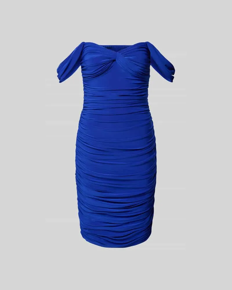 Norma Kamali Knielanges Kleid mit Raffungen Royal