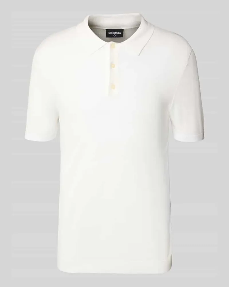 Strellson Regular Fit Poloshirt aus reiner Viskose Modell 'VADIM Weiss