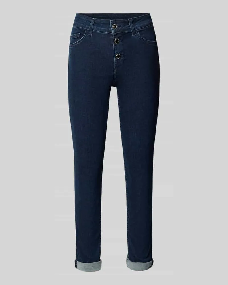 Liu Jo Skinny Fit Jeans im 5-Pocket-Design Modell 'MONROE Dunkelblau