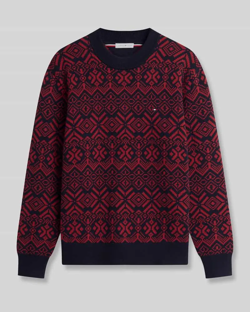 Tommy Hilfiger Pullover mit Logo-Detail Rot