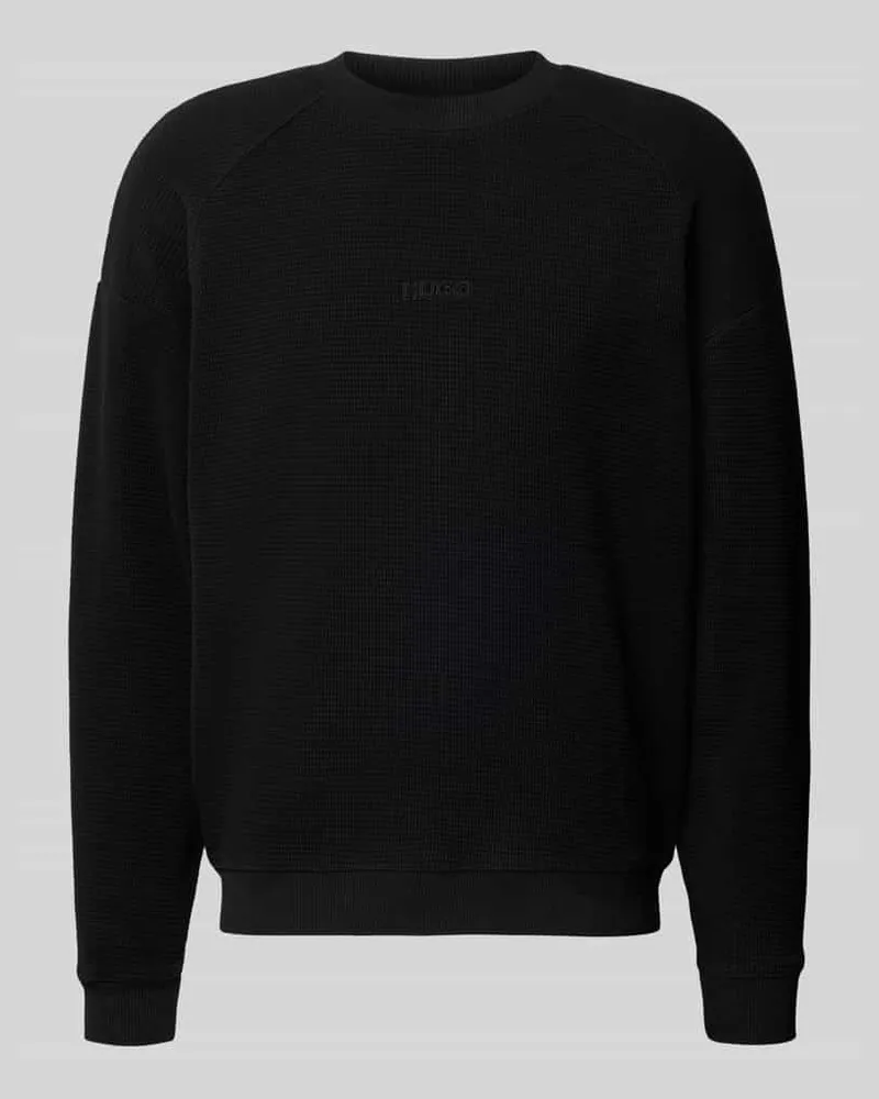 HUGO BOSS Regular Fit Sweatshirt aus reiner Baumwolle Modell 'DAFFLYN Black
