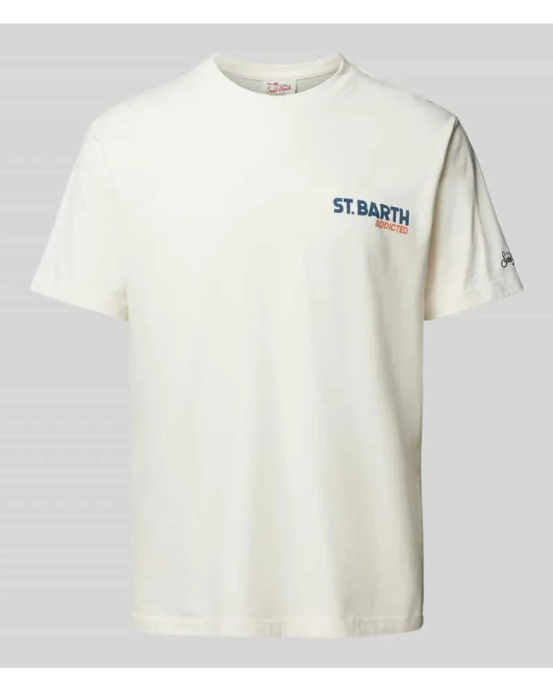 MC2 Saint Barth T-Shirt mit Statement-Print Offwhite