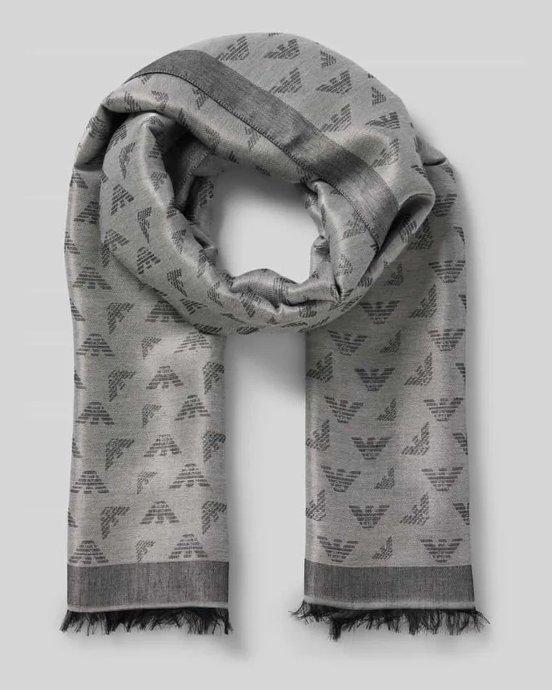 Emporio Armani Schal aus Viskose-Modal-Mix Modell 'STOLA Mittelgrau