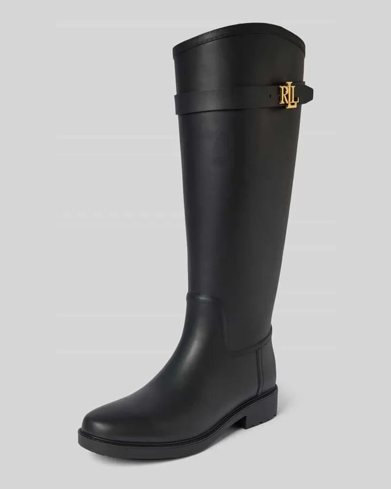 Ralph Lauren Stiefel mit Dornschließe Black