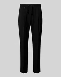 Antony Morato Regular Fit Bundfaltenhose mit elastischem Bund Black