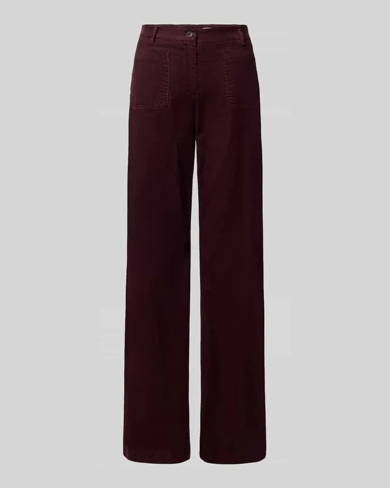 Brax Wide Leg Cordhose aus Baumwoll-Mix Modell 'MAINE Bordeaux