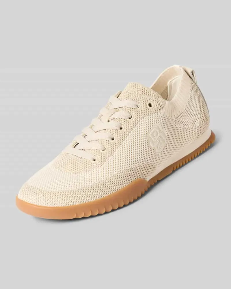 HUGO BOSS Low Top Sneaker in Mesh-Optik Modell 'CARLYNN Weiss