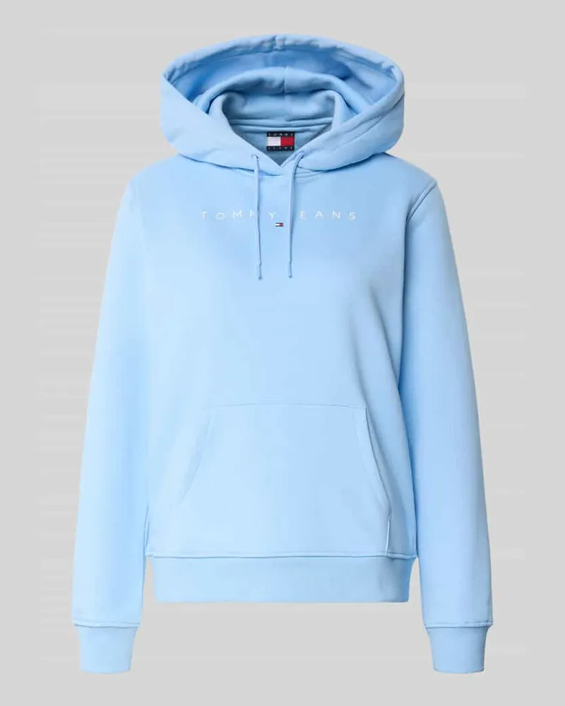 Tommy Hilfiger Regular Fit Hoodie aus Baumwoll-Mix Hellblau