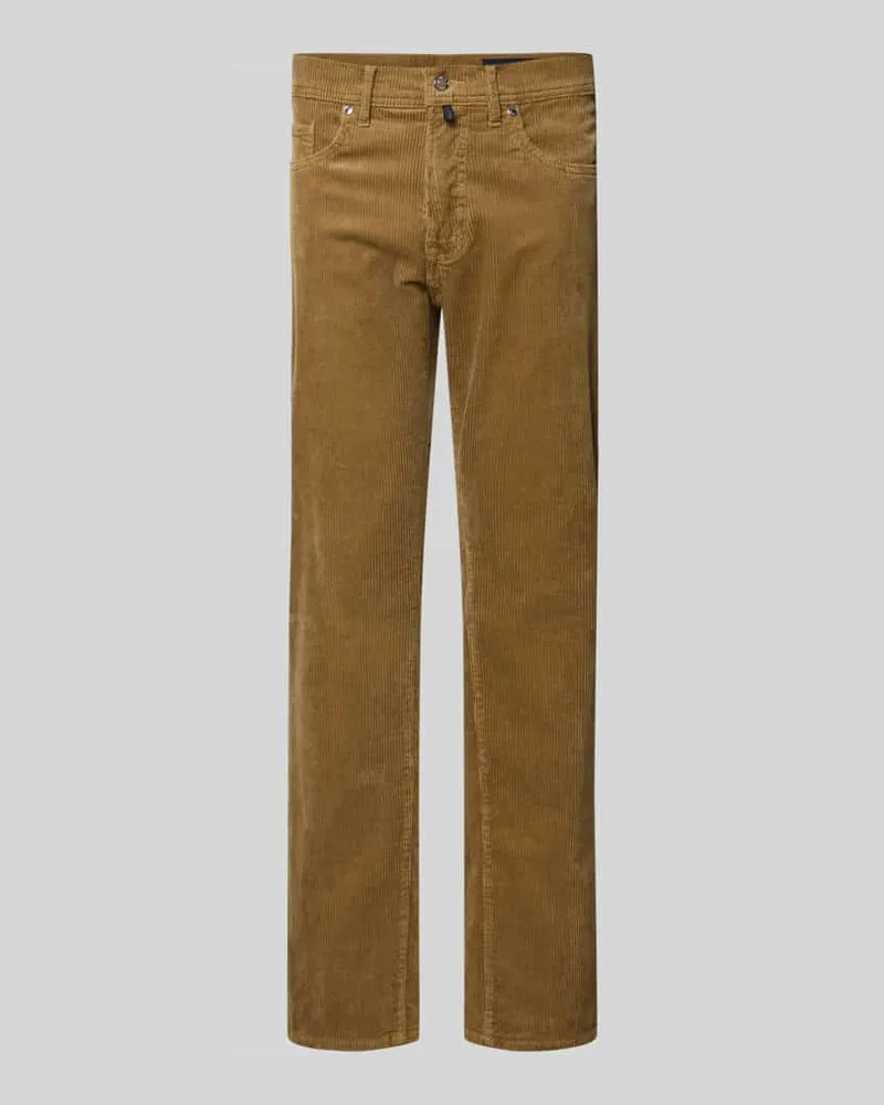 Pierre Cardin Regular Fit Cordhose mit Eingrifftaschen Modell 'Laval Beige