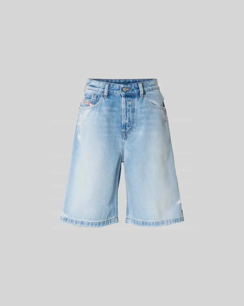 Diesel Relaxed Fit Jeansshorts aus Baumwolle Hellblau