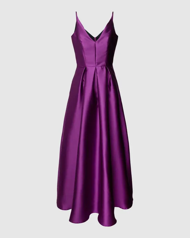 Swing Abendkleid mit V-Ausschnitt Violett