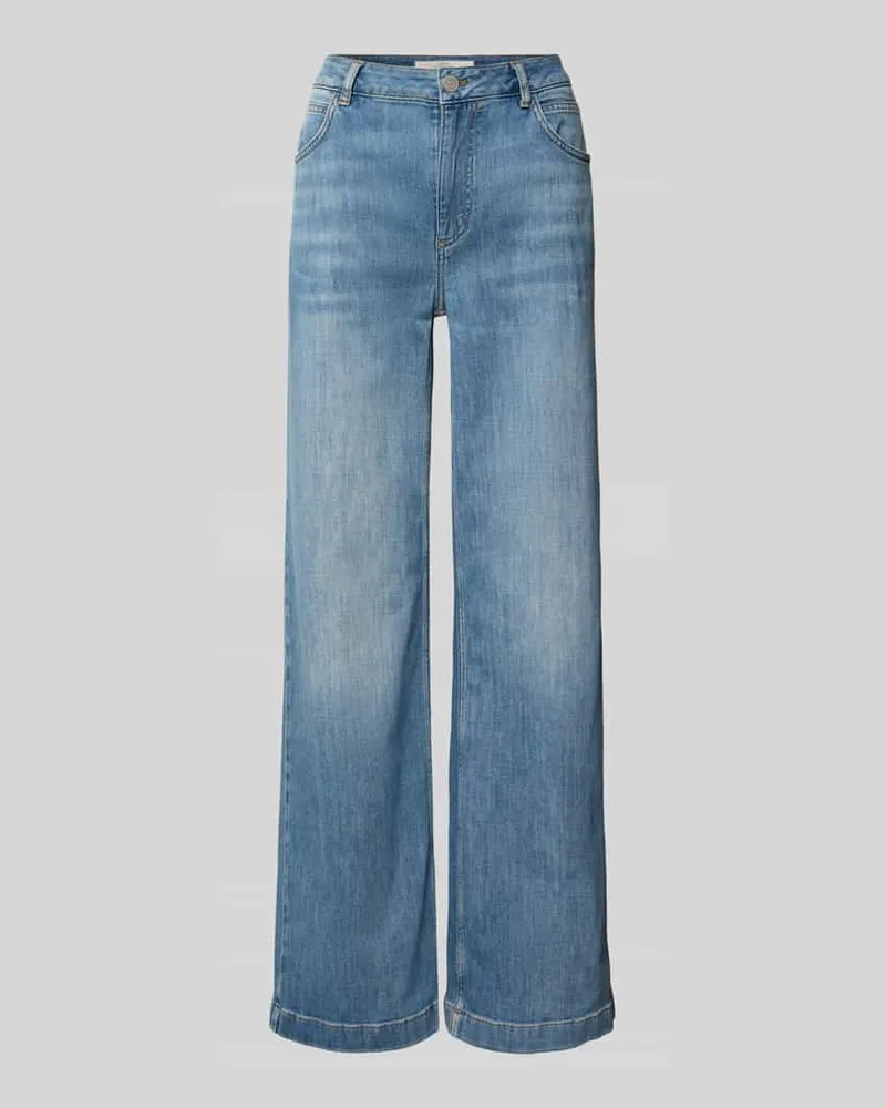 Lanius Wide Leg Jeans im Used-Look Jeansblau